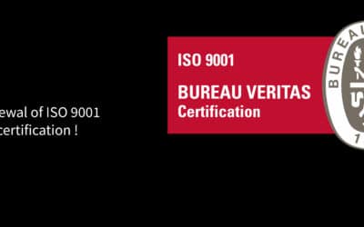 Renewal of ISO 9001 certification !